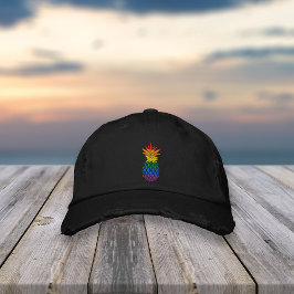 Pride Ananas Regnbåge Flagga Broderad Keps