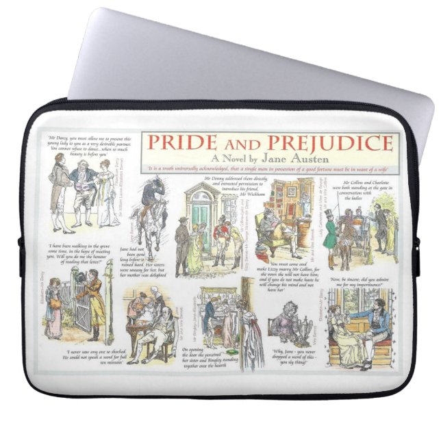 Pride and Prejudice Laptop Sleeve (Framsidan)