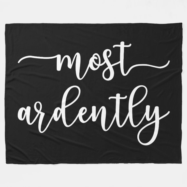 Pride And Prejudice Mr. Darcy - Most Ardently I Fleecefilt (Framsidan (Horisontell))