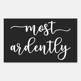 Pride And Prejudice Mr. Darcy - Most Ardently I Rektangulärt Klistermärke