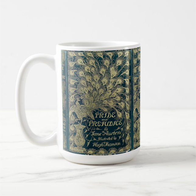 Pride and Prejudice Peacock Cover Kaffemugg (Vänster)