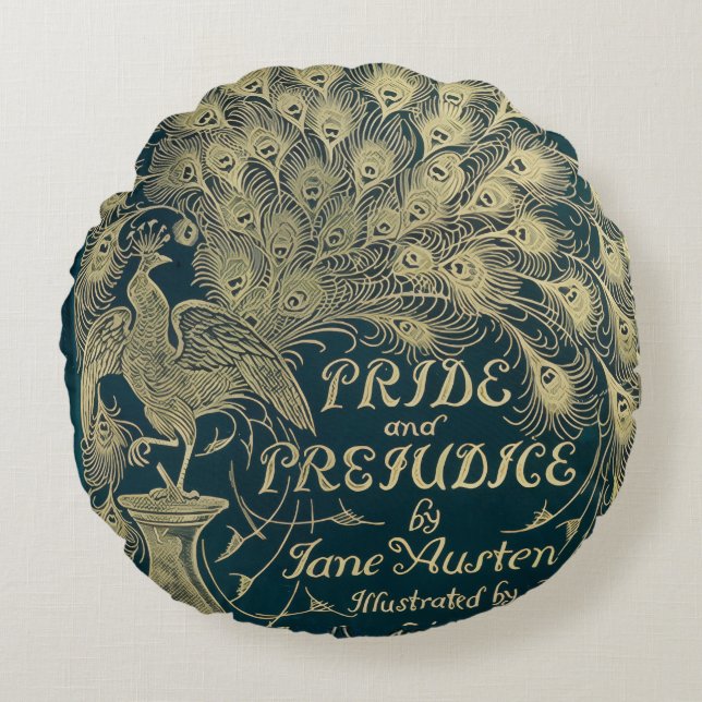 Pride and Prejudice pillow Rund Kudde (Framsidan)