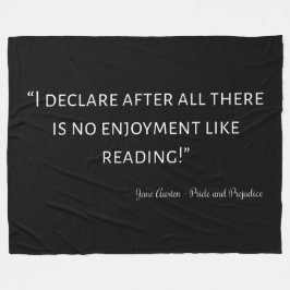 Pride and Prejudice Quote III Fleecefilt