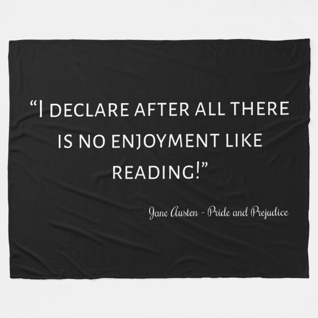 Pride and Prejudice Quote III Fleecefilt (Framsidan (Horisontell))