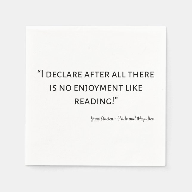 Pride and Prejudice Quote III Pappersservett (Framsidan)