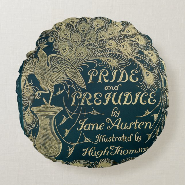 Pride and Prejudice Rund Kudde (Framsidan)