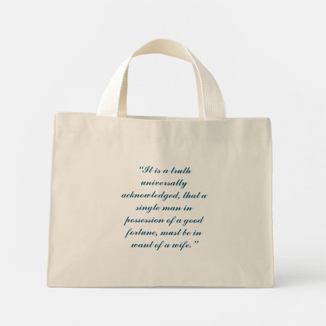 Pride and Prejudice  Tote Bag Mini Tygkasse (Baksida)