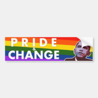 Pride & ändring - Obama politisk bildekal