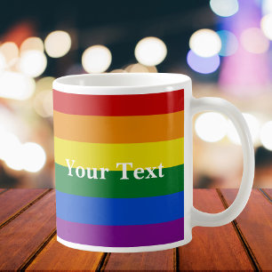 Pride Anpassningsbar för HBT-Flagga+ Regnbåge Kaffemugg