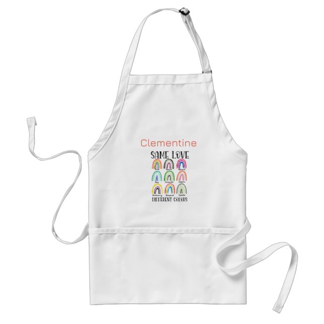 Pride Apron med färgstarka regnbågar Förkläde (Framsidan)