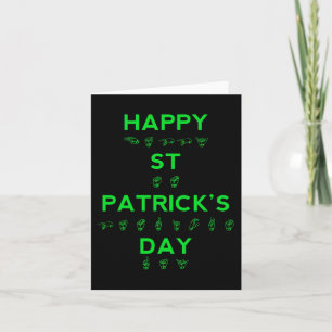 Pride-ASL för Dövet i Lycklig St patricks day Kort