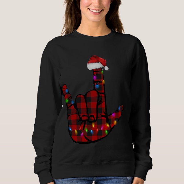 Pride ASL God jul Sign Language Play T Shirt (Framsida)