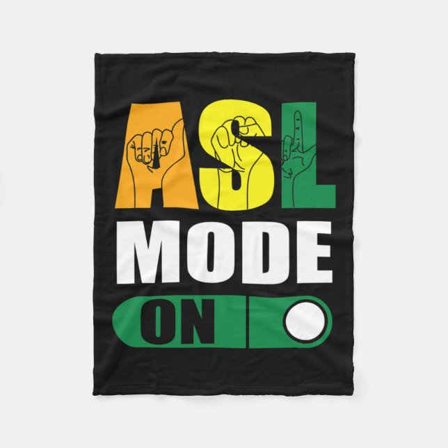 Pride ASL-läge på felhandsteckenspråk Fleecefilt (Framsidan)