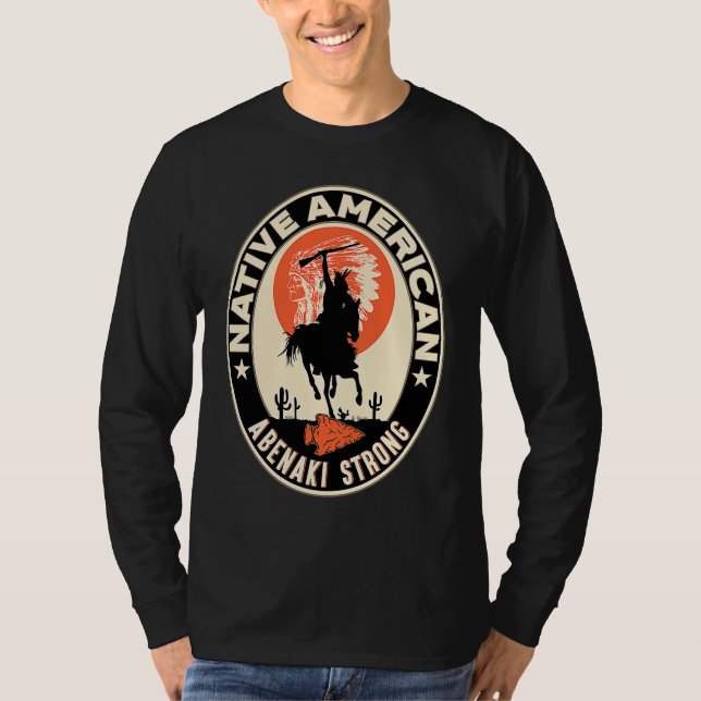 PRIDE av ABENAKI Tribe Native Indian T Shirt (Framsida)