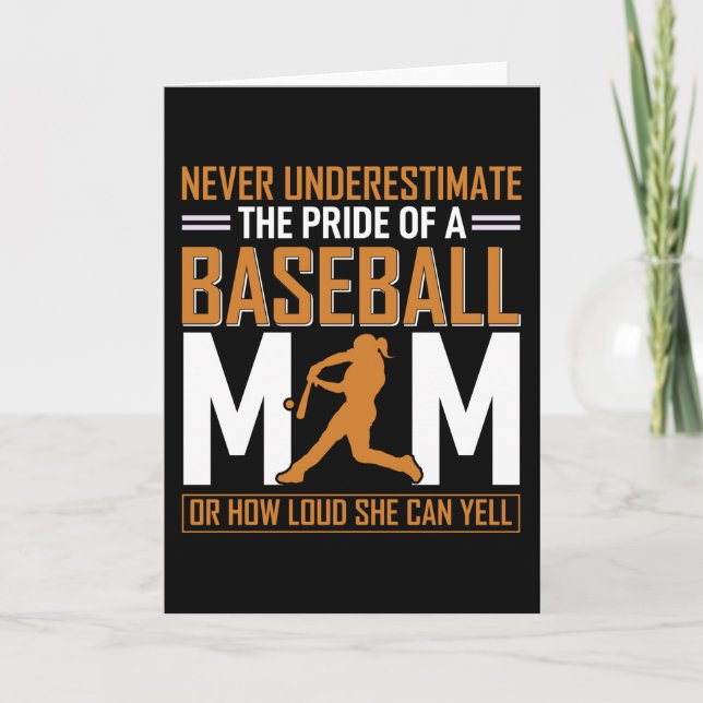 Pride av Baseball Mamma Kort (Framsida)