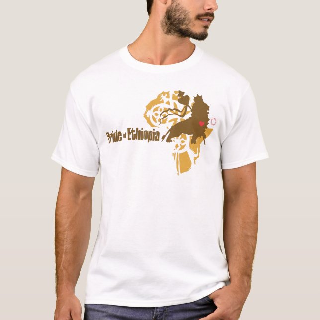 Pride av Etiopien - med kärlek Tee Shirt (Framsida)