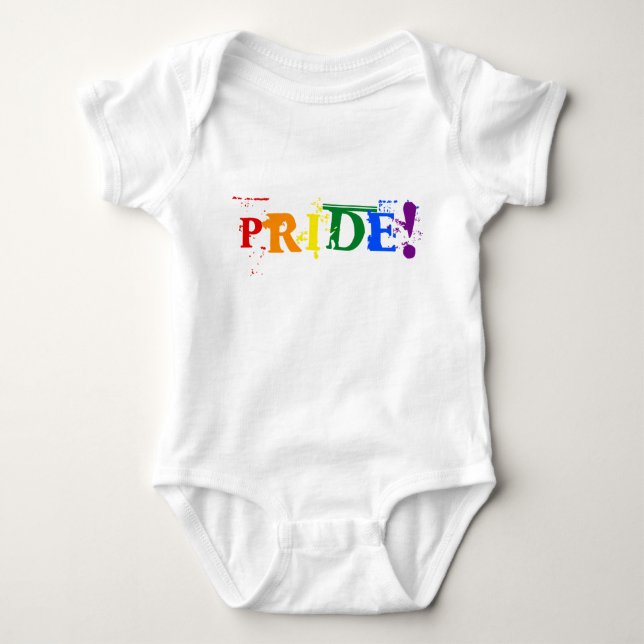 Pride av hbt-regnbåge, spädbarnsbesättning tee (Framsida)