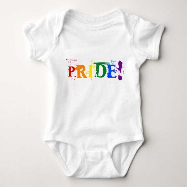Pride av hbt-regnbåge, spädbarnsbesättning tee shirt (Framsida)