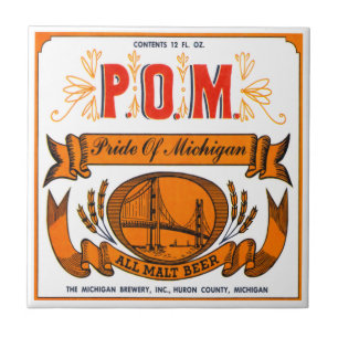 Pride av Michigan öl belägger med tegel Kakelplatta