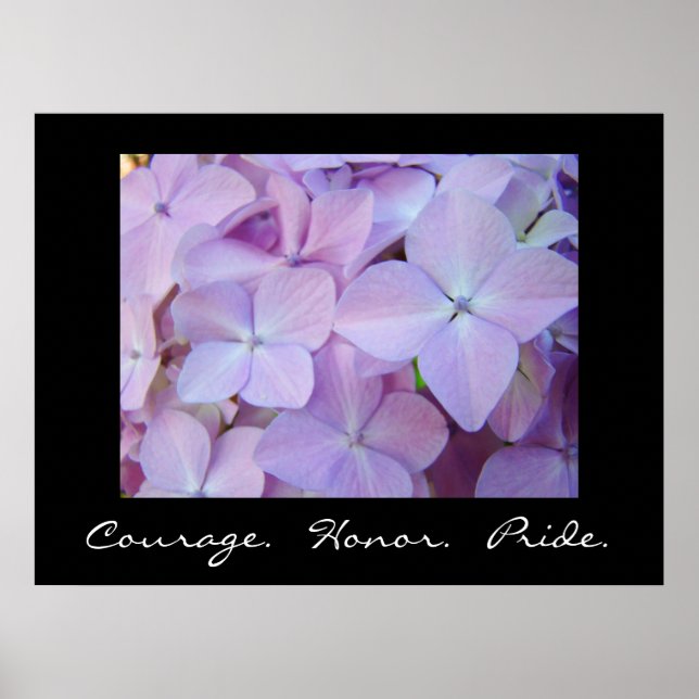 Pride av moder-bilder Tryckning Hydrangea Flowers Poster (Framsidan)