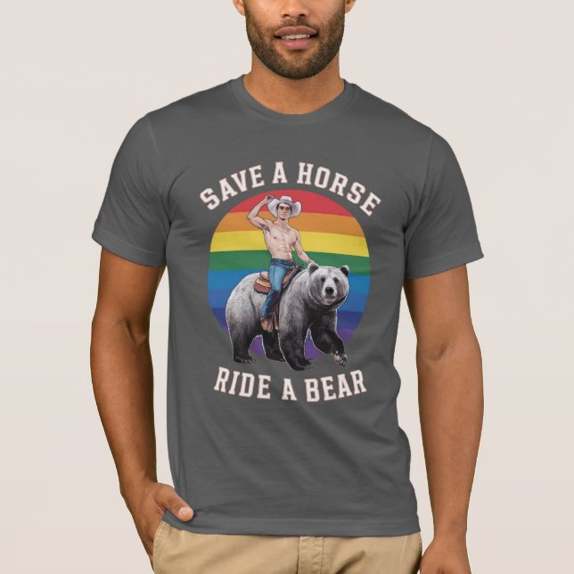 Pride av växellåda som sållar häst ett björn t shirt (Framsida)