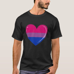 Pride Bisexual Flagga Heart Kärlek Wins Lgbt Proud T Shirt