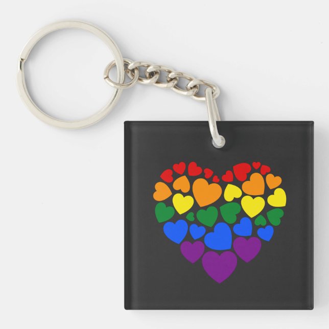 Pride-bögregat färg hjärta för kärlek (Framsidan)