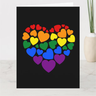 Pride-bögregat färg hjärta för kärlek kort