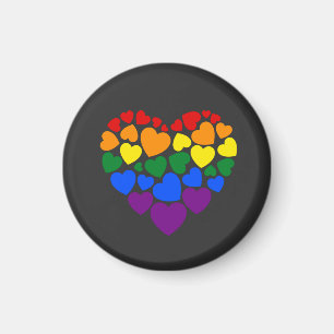 Pride-bögregat färg hjärta för kärlek magnet