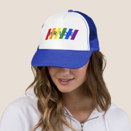 PRIDE Bold Diagonal Rainbow Rand Keps