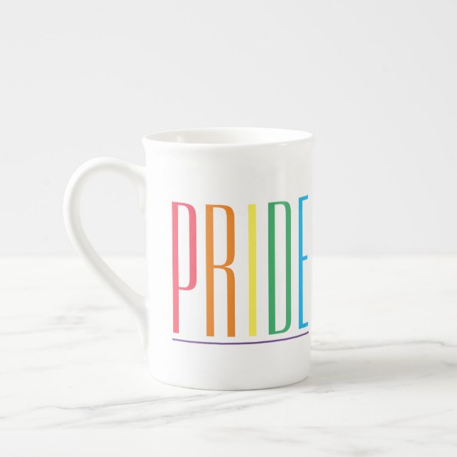 PRIDE Bone China Mugg Benporslin Mugg (Vänster)