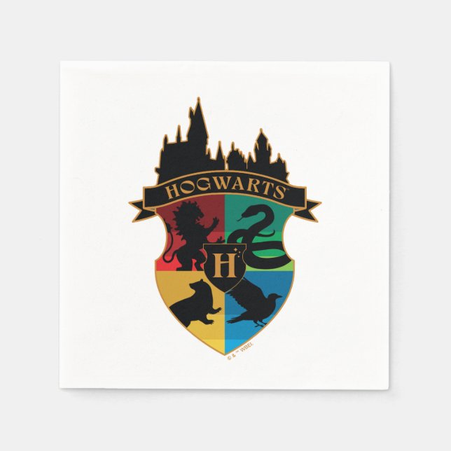 PRIDE-bricka för HOGWARTS™ Castle Vapensköld House Pappersservett (Framsidan)
