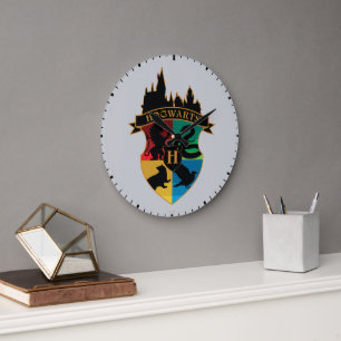 PRIDE-bricka för HOGWARTS™ Castle Vapensköld House Stor Klocka