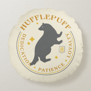 PRIDE-bricka för HUFFLEPUFF™ Badger House Rund Kudde