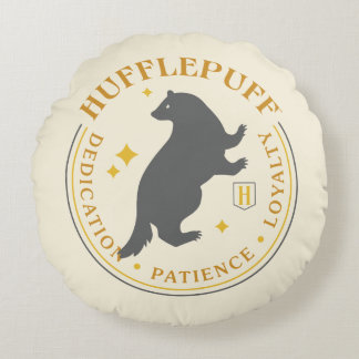 PRIDE-bricka för HUFFLEPUFF™ Badger House Rund Kudde