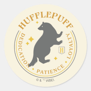 PRIDE-bricka för HUFFLEPUFF™ Badger House Runt Klistermärke