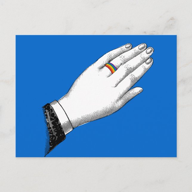 PRIDE BRÖLLOP RING VYKORT (Framsida)