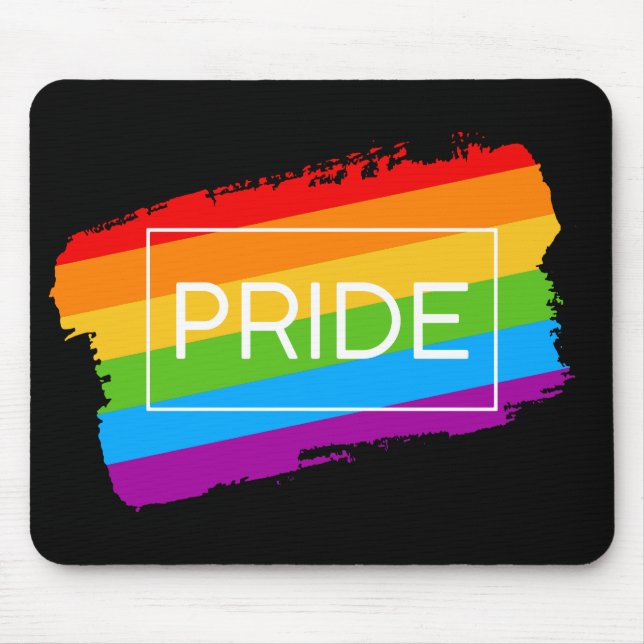 Pride Brushstroke Regnbåge Musmatta (Framsidan)