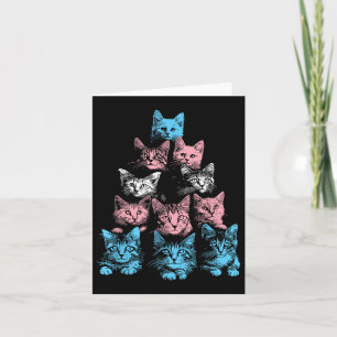 Pride Cats Transgender - Lgbt Trans Flag Söta Katt Kort