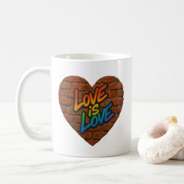 Pride Colorful Kärlek är Kärlek Kaffemugg