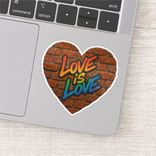 Pride Colorful Kärlek är Kärlek Klistermärken