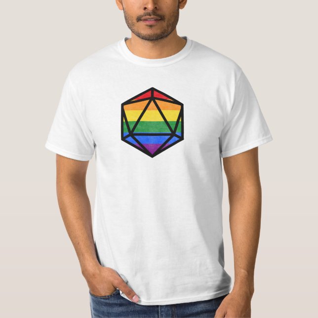 Pride D20 för HBT TQ+ T Shirt (Framsida)