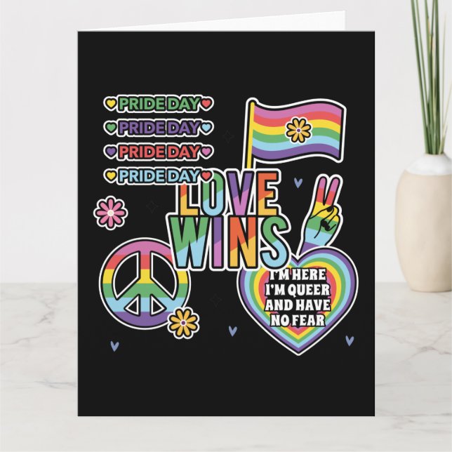 Pride-dagen. Kärlek vinner. Jag är queer och har i Kort (Framsida)