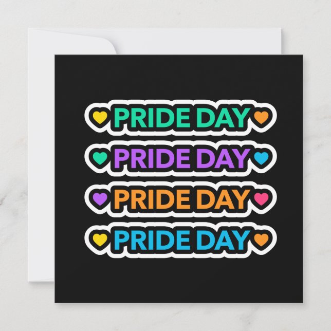 Pride-dagen. LGBT+Pride. Regnbågs hjärta.    Kort (Framsida)