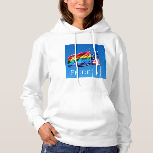 "Pride" Dam Hoodie Sweatshirt T Shirt (Framsida)