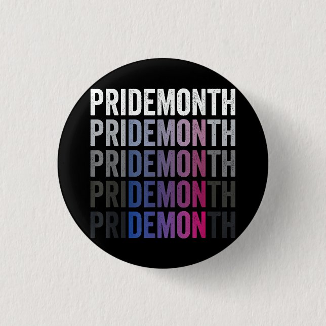 Pride Demon Bisexuell Bi Pride Månad HBTQ Gay Lesb Knapp (Framsida)