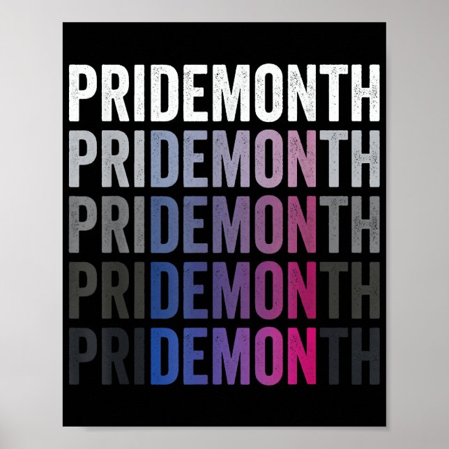 Pride Demon Bisexuell Bi Pride Månad HBTQ Gay Lesb Poster (Framsidan)