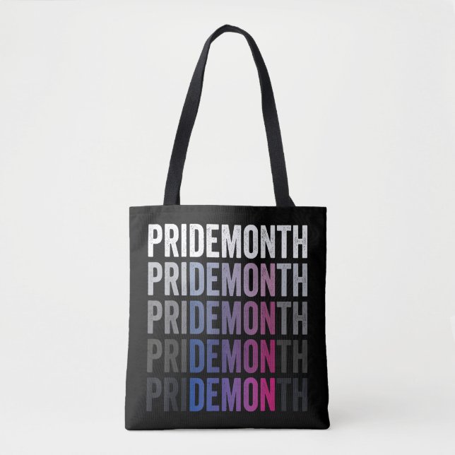 Pride Demon Bisexuell Bi Pride Månad HBTQ Gay Lesb Tygkasse (Framsida)