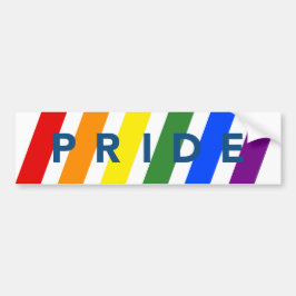 PRIDE Diagonal HBT Rainbow Rand Bildekal