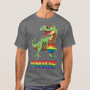 Pride Dinosaur HGBTQ Gay Lesbisk Transgender Trans T Shirt